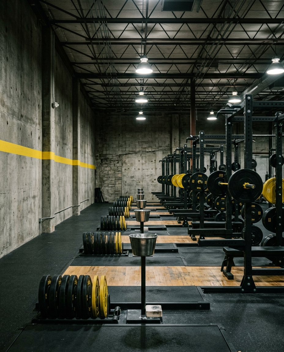 Ironfield gym floor with lifters